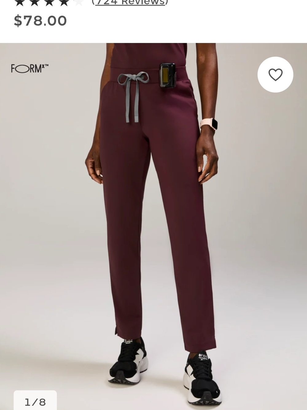 FIGS XS FormX Tena Slim Tapered Scrub Pant